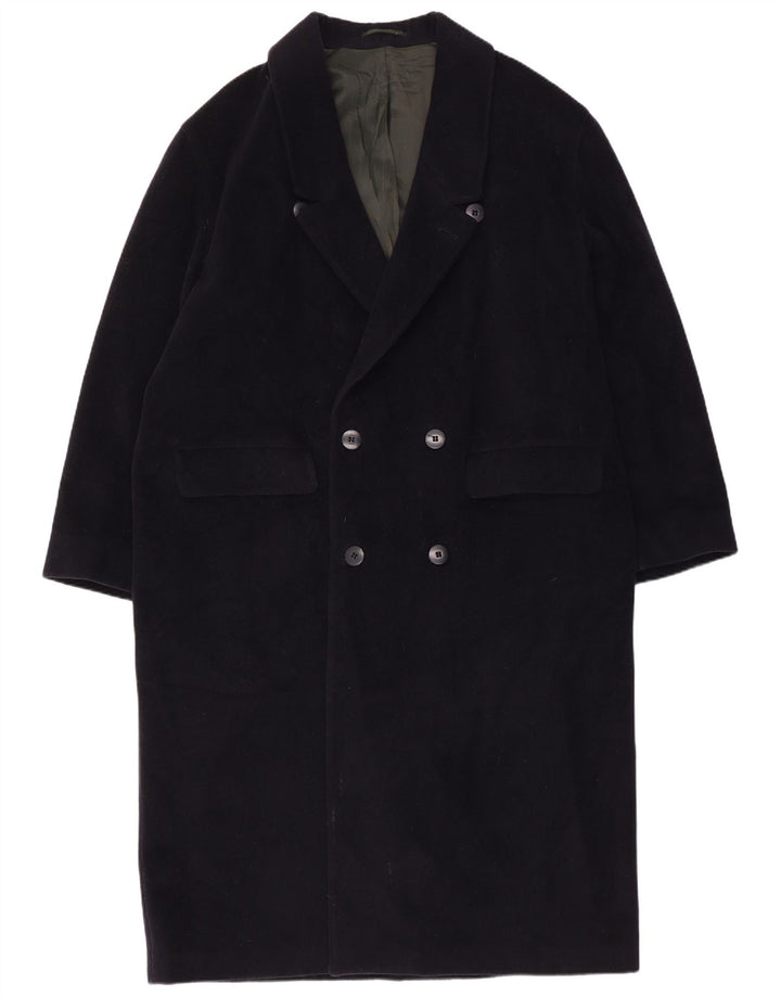 Profilo Mens Double Breasted Coat UK 40 Large Navy Blue