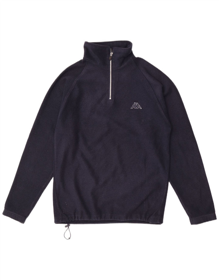 Kappa Mens Zip Neck Fleece Jumper Medium Navy Blue