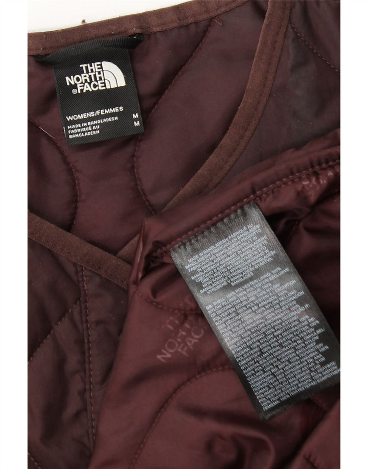 The North Face Womens Oversized Quilted Overcoat UK 14 Medium Brown