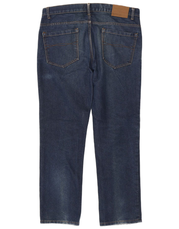 Pierre Cardin Mens Straight Jeans W36 L30 Navy Blue Cotton