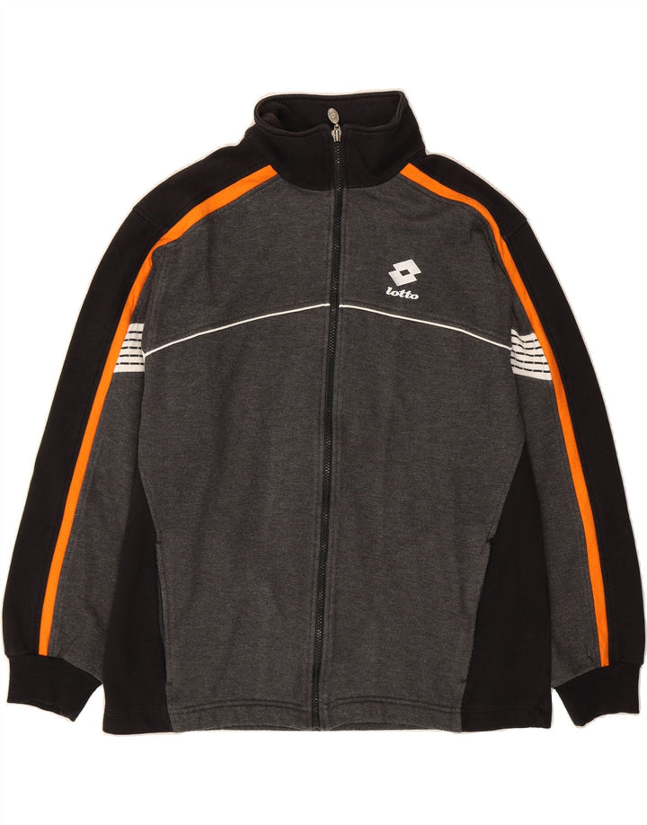 LOTTO Mens Tracksuit Top Jacket Medium Grey Colourblock Vintage Lotto and Second-Hand Lotto from Messina Hembry 