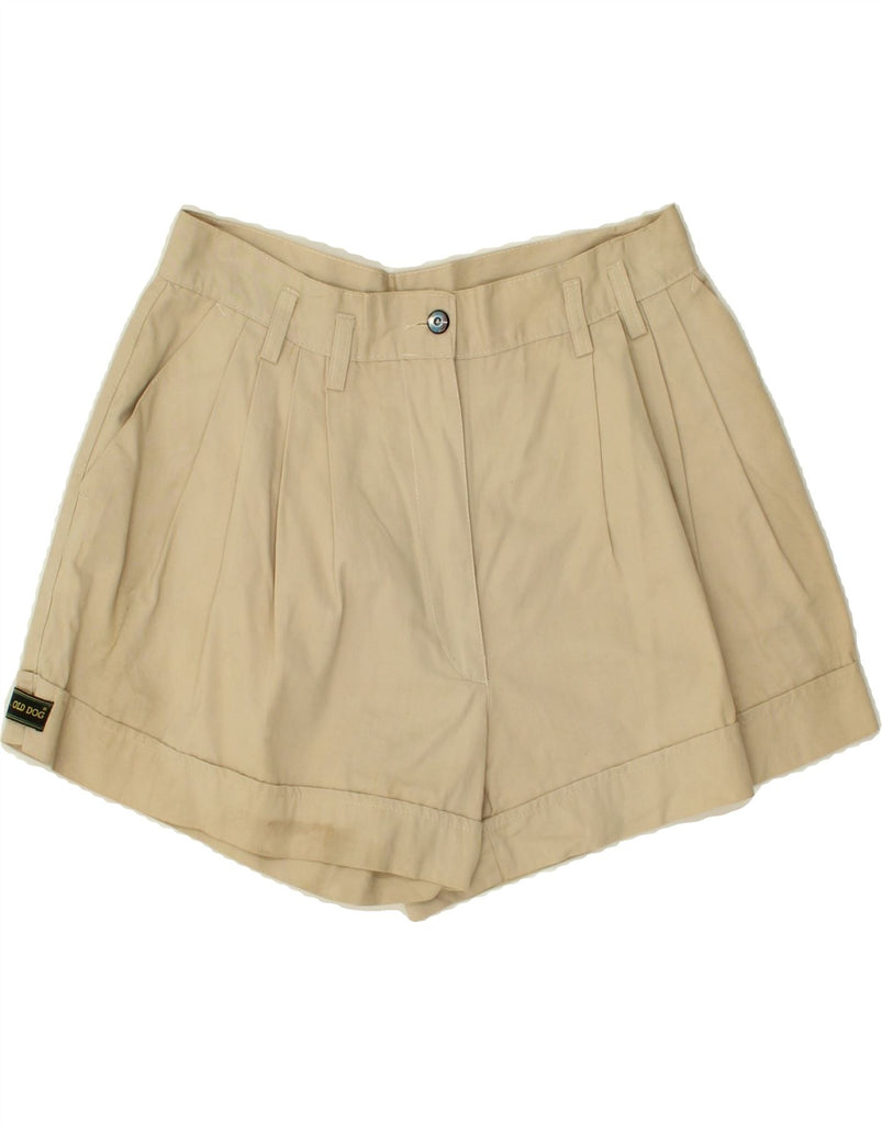 VINTAGE Womens Pegged Casual Shorts W28 Medium Beige Vintage Vintage and Second-Hand Vintage from Messina Hembry 