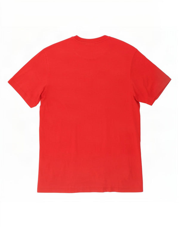Adidas Mens Graphic T-Shirt Top UK 42/44 Large Red Cotton