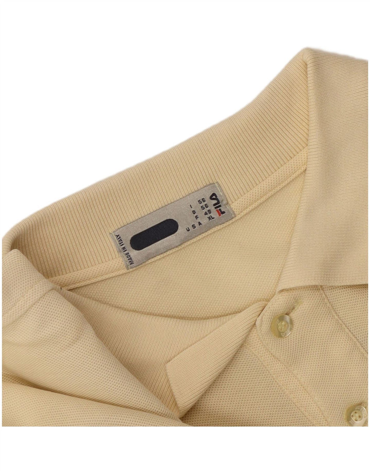 Fila Mens Polo Shirt IT 56 XL Yellow