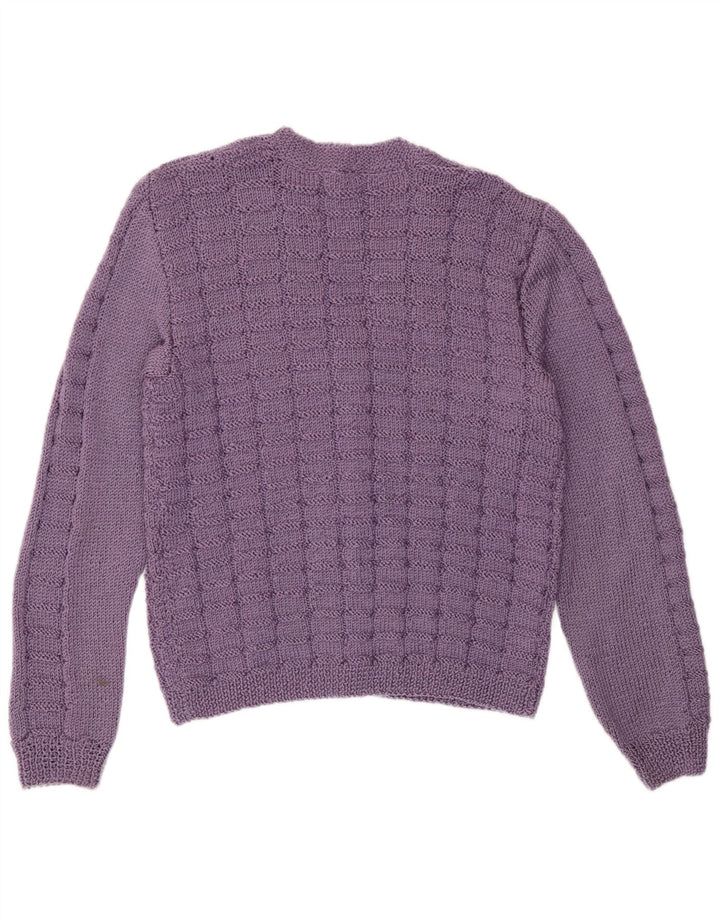 Vintage Womens Cardigan Sweater UK 14 Medium Purple