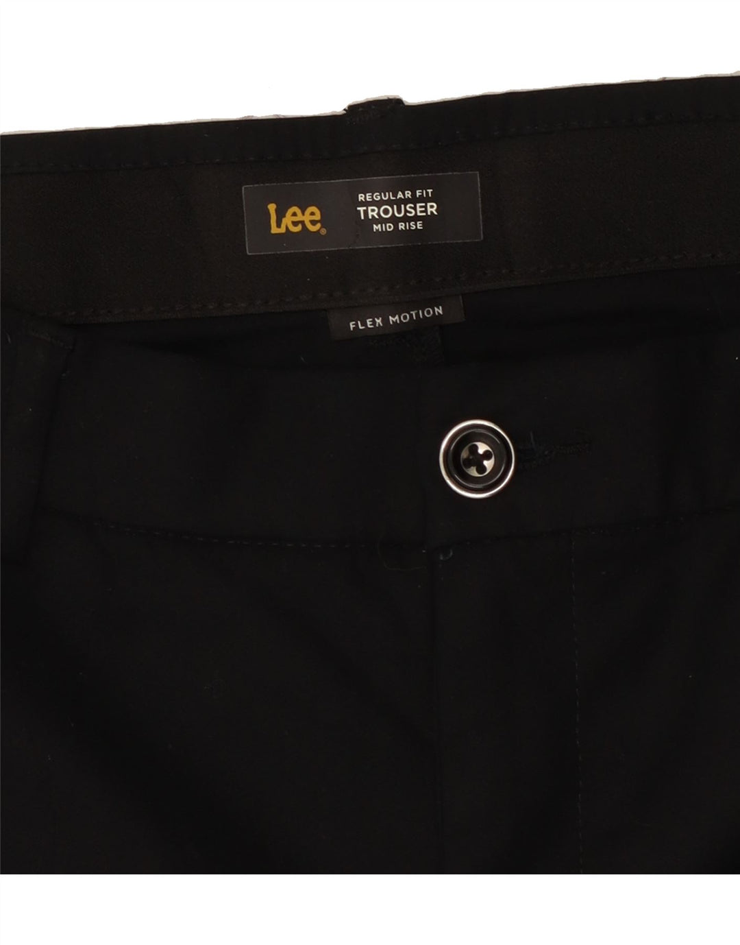 LEE Womens Mid Rise Regular Fit Casual Trousers US 6 Medium W30 L31 Black Vintage Lee and Second-Hand Lee from Messina Hembry 