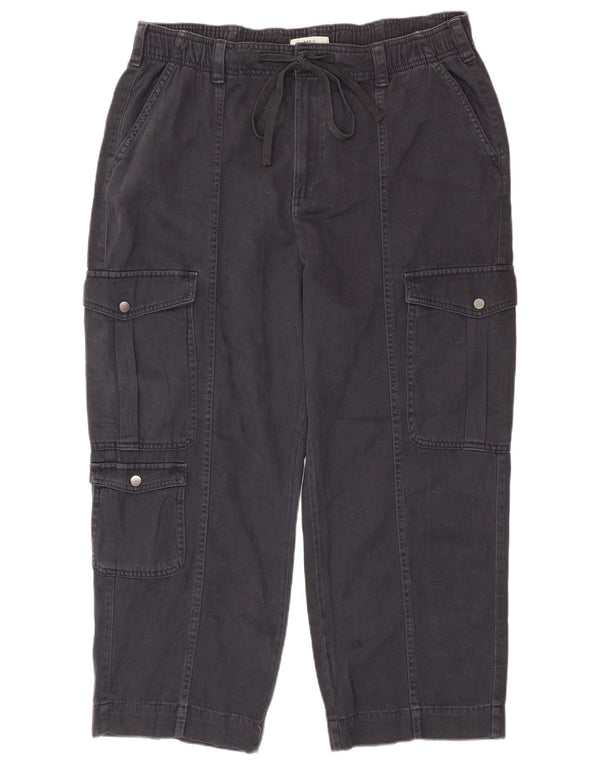 Marks & Spencer Womens Loose Fit Cargo Trousers UK 18 XL W38 L27 Grey