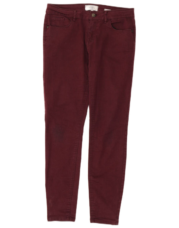 Fat Face Womens Jegging Jeans UK 12 Medium W32 L29 Burgundy Cotton