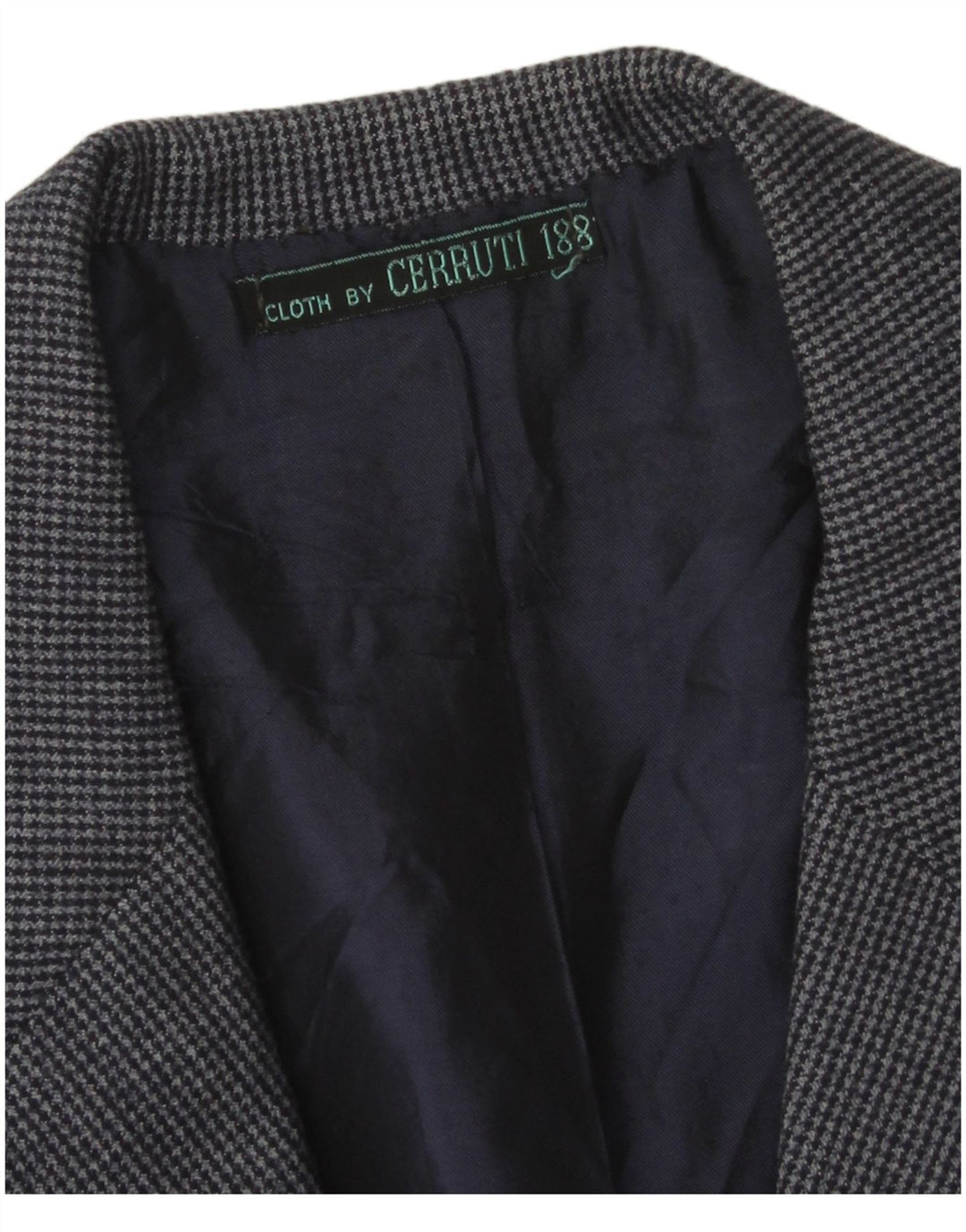Cerruti 1881 Mens 2 Button Blazer Jacket UK 38 Medium Navy Blue Check