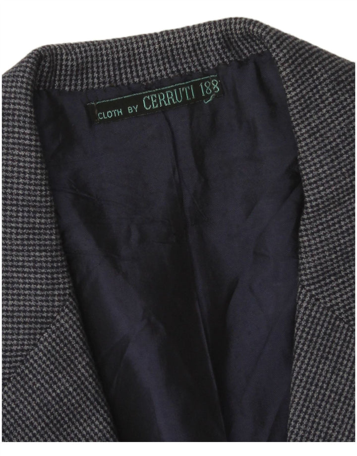 Cerruti 1881 Mens 2 Button Blazer Jacket UK 38 Medium Navy Blue Check