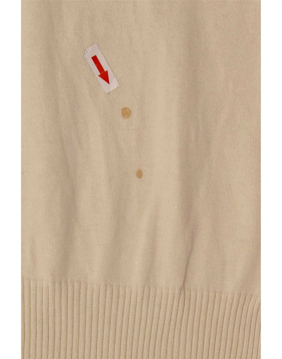 Levi's Womens V-Neck Jumper Sweater UK 12 Medium Off White