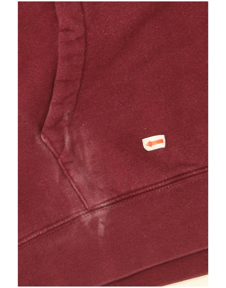 Jack Wills Mens Graphic Hoodie Jumper Large Maroon Cotton