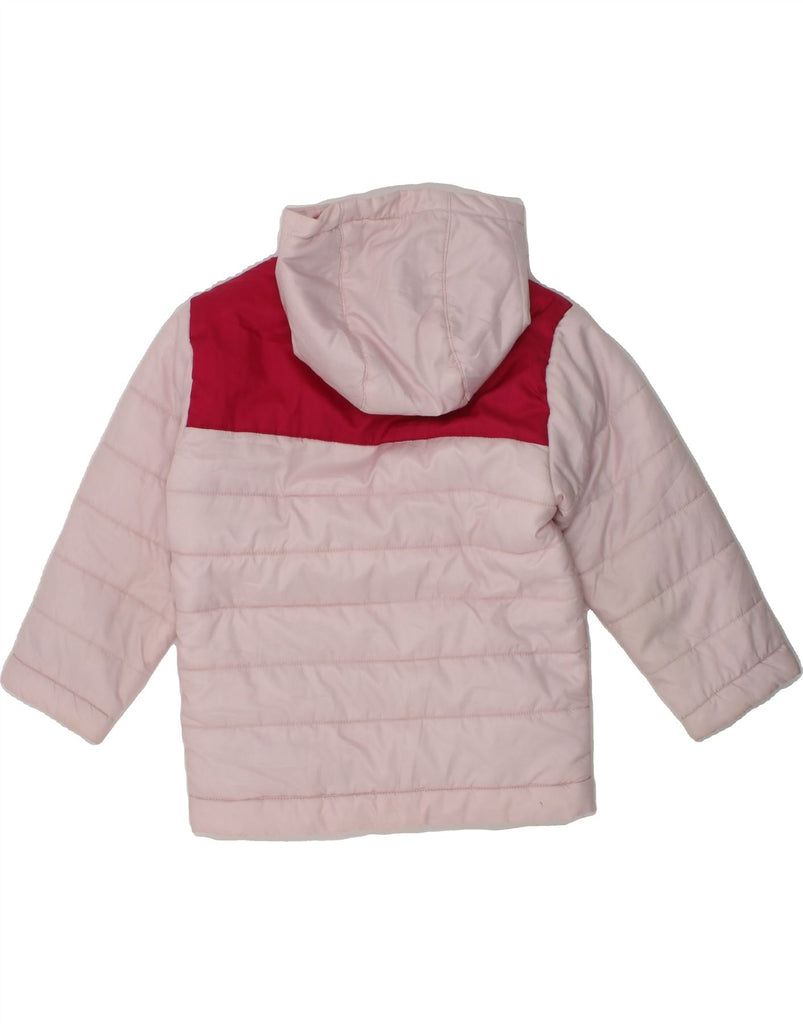 NIKE Girls Hooded Padded Jacket 2-3 Years Pink Colourblock Polyester | Vintage Nike | Thrift | Second-Hand Nike | Used Clothing | Messina Hembry 