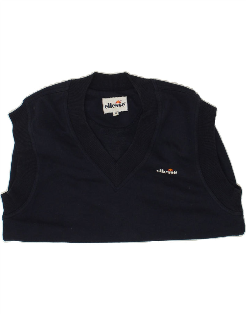 ELLESSE Mens Sleeveless Sweatshirt Jumper Medium Navy Blue | Vintage Ellesse | Thrift | Second-Hand Ellesse | Used Clothing | Messina Hembry 