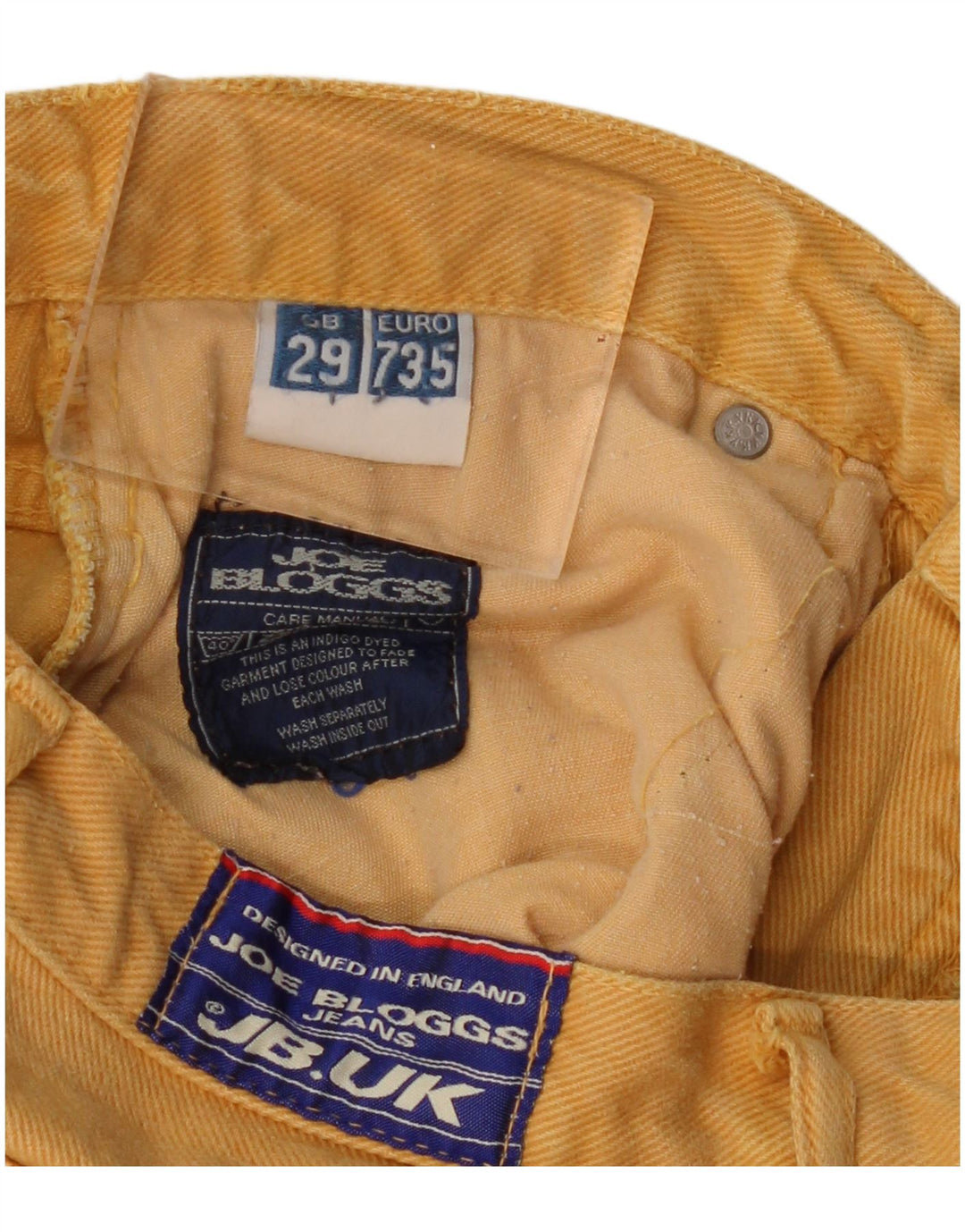 Joe Bloggs Womens Tapered Jeans W29 L29 Yellow