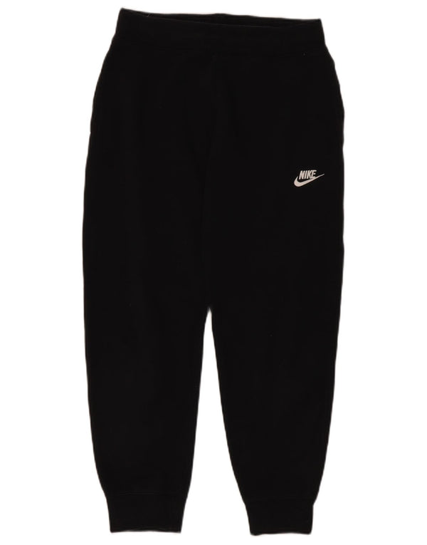 NIKE Girls Tracksuit Trousers Joggers 12-13 Years Large Black Cotton
