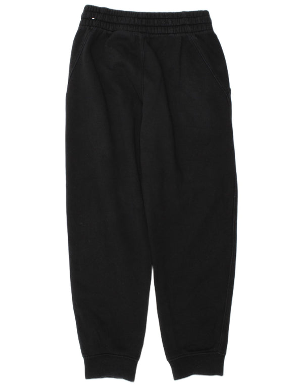 NIKE Girls Graphic Tracksuit Trousers Joggers 8-9 Years Small Black Cotton