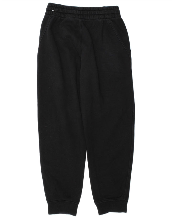 NIKE Girls Graphic Tracksuit Trousers Joggers 8-9 Years Small Black Cotton