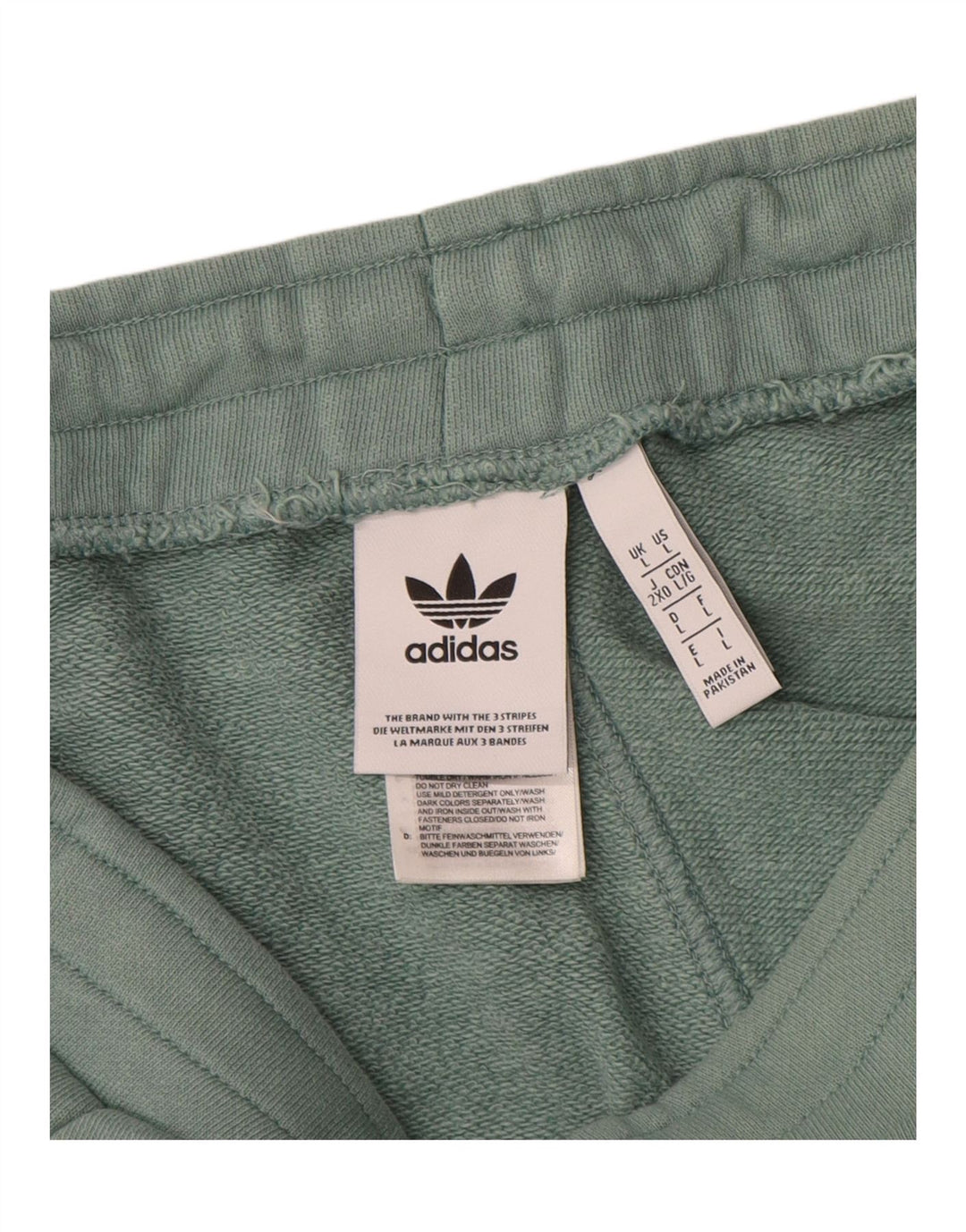 Adidas Mens Sport Shorts Large Green Cotton