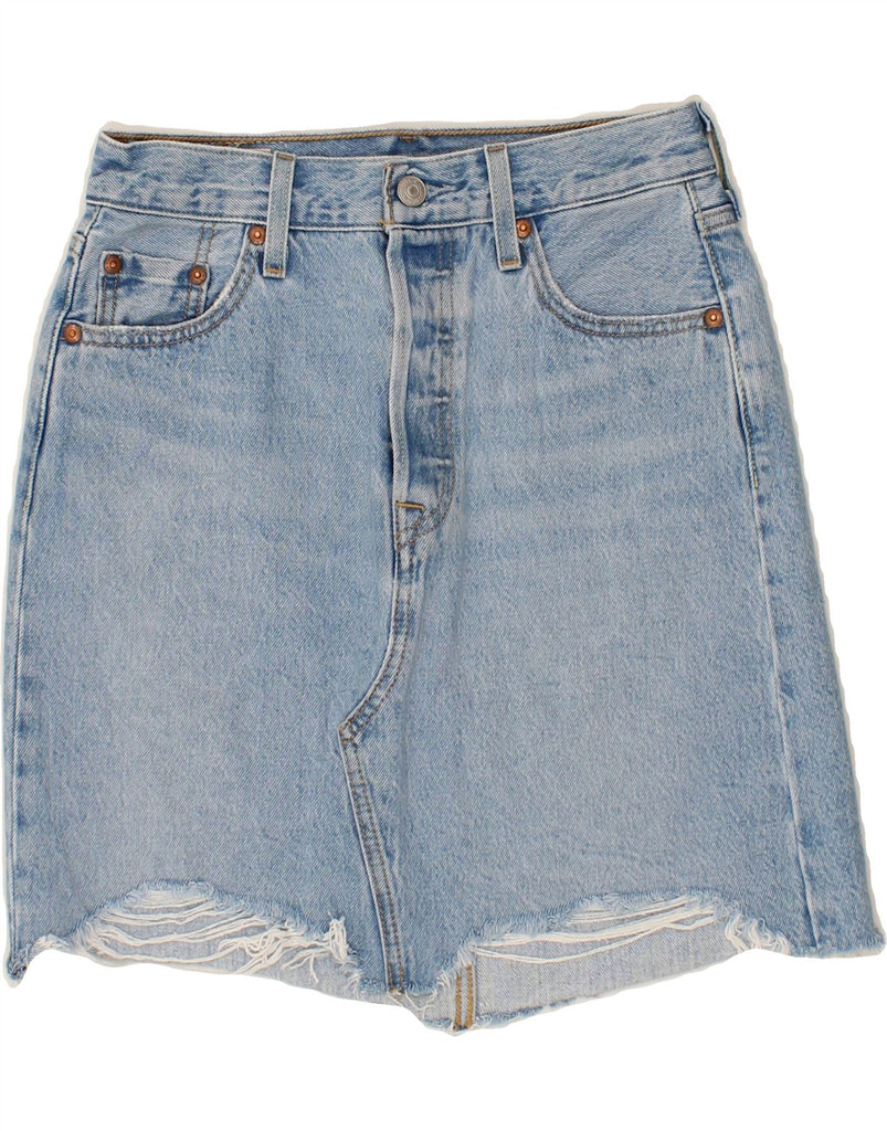 LEVI'S Womens 501 Denim Skirt W26 Small Blue Cotton Vintage Levi's and Second-Hand Levi's from Messina Hembry 