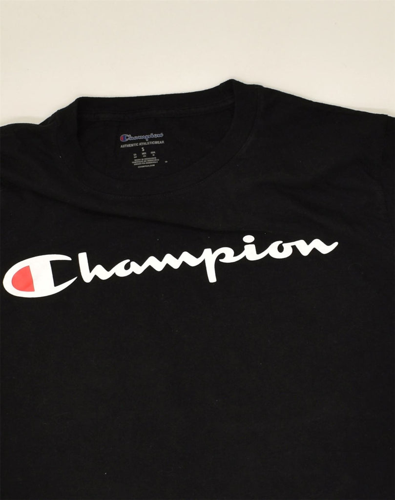 CHAMPION Mens Graphic T-Shirt Top Small Black | Vintage Champion | Thrift | Second-Hand Champion | Used Clothing | Messina Hembry 