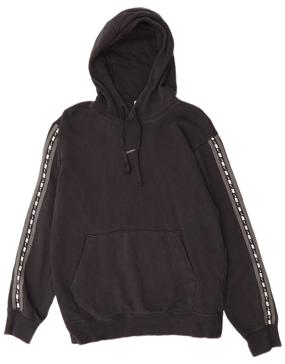 Nike Mens Graphic Hoodie Jumper Small Black Cotton