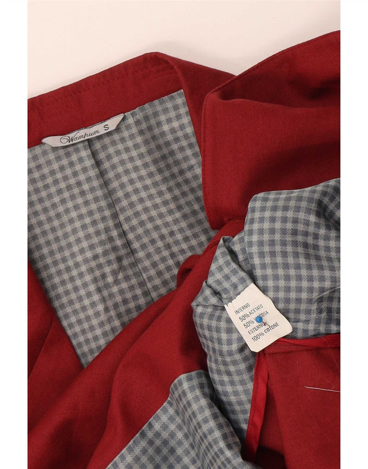 Wampum Mens 2 Button Blazer Jacket UK 36 Small Red Cotton