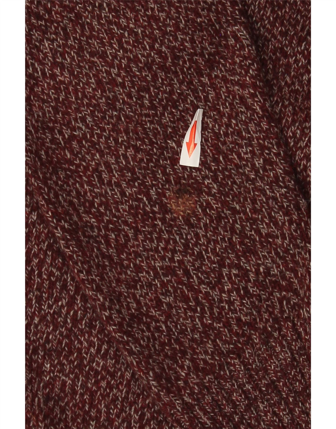 Barbour Mens Crew Neck Jumper Sweater Medium Burgundy Wool