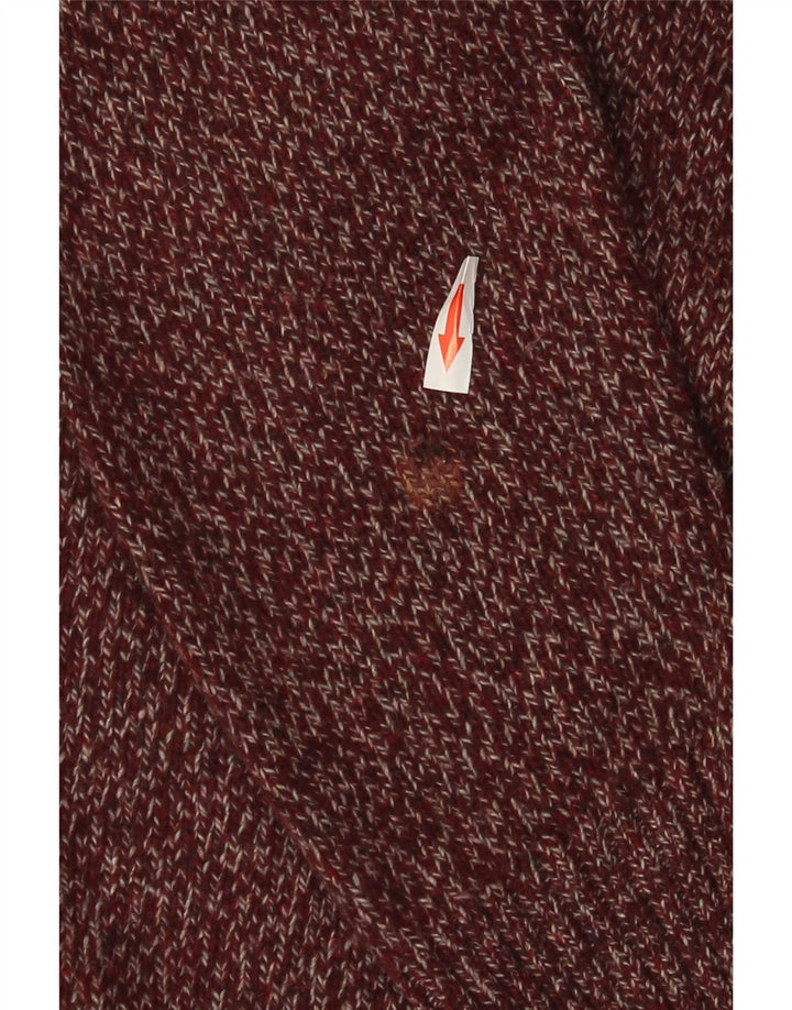 Barbour Mens Crew Neck Jumper Sweater Medium Burgundy Wool