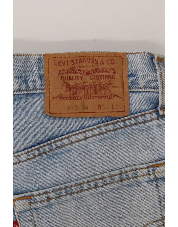 Levi's Mens 513 Straight Jeans W31 L34 Blue