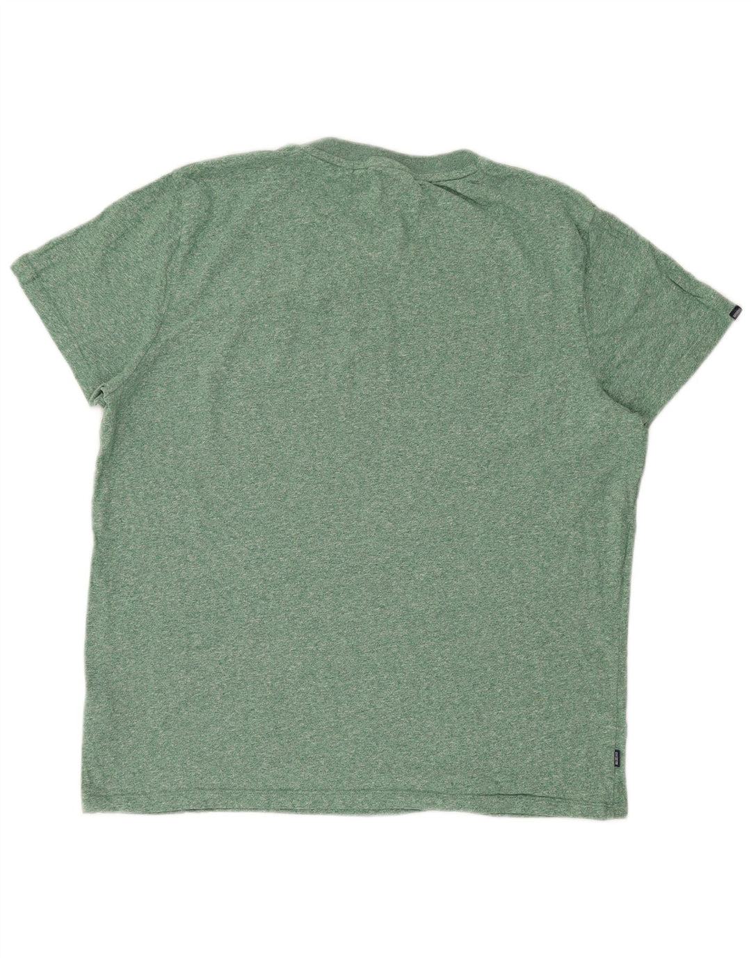 SUPERDRY Mens T-Shirt Top 2XL Green Flecked Cotton