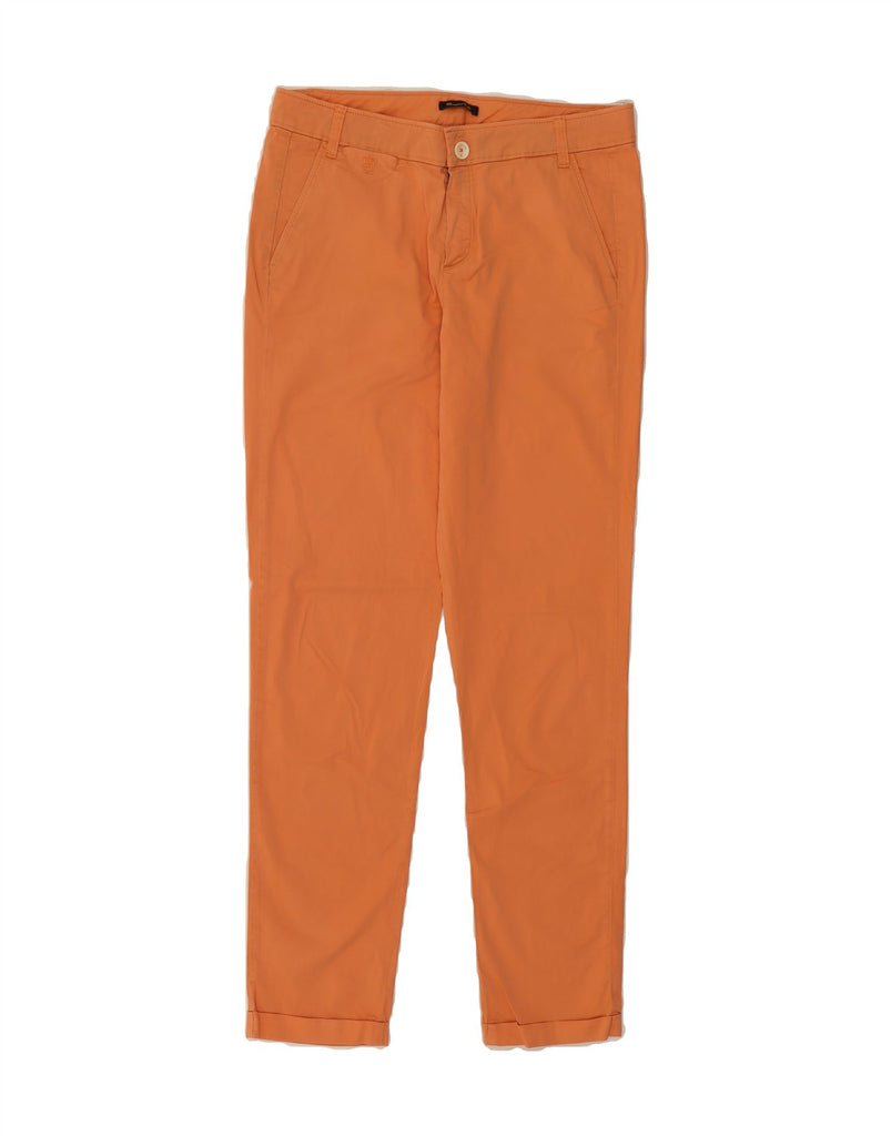 MASSIMO DUTTI Womens Casual Fit Chino Trousers US 6 Small W28 L29 Orange Vintage Massimo Dutti and Second-Hand Massimo Dutti from Messina Hembry 