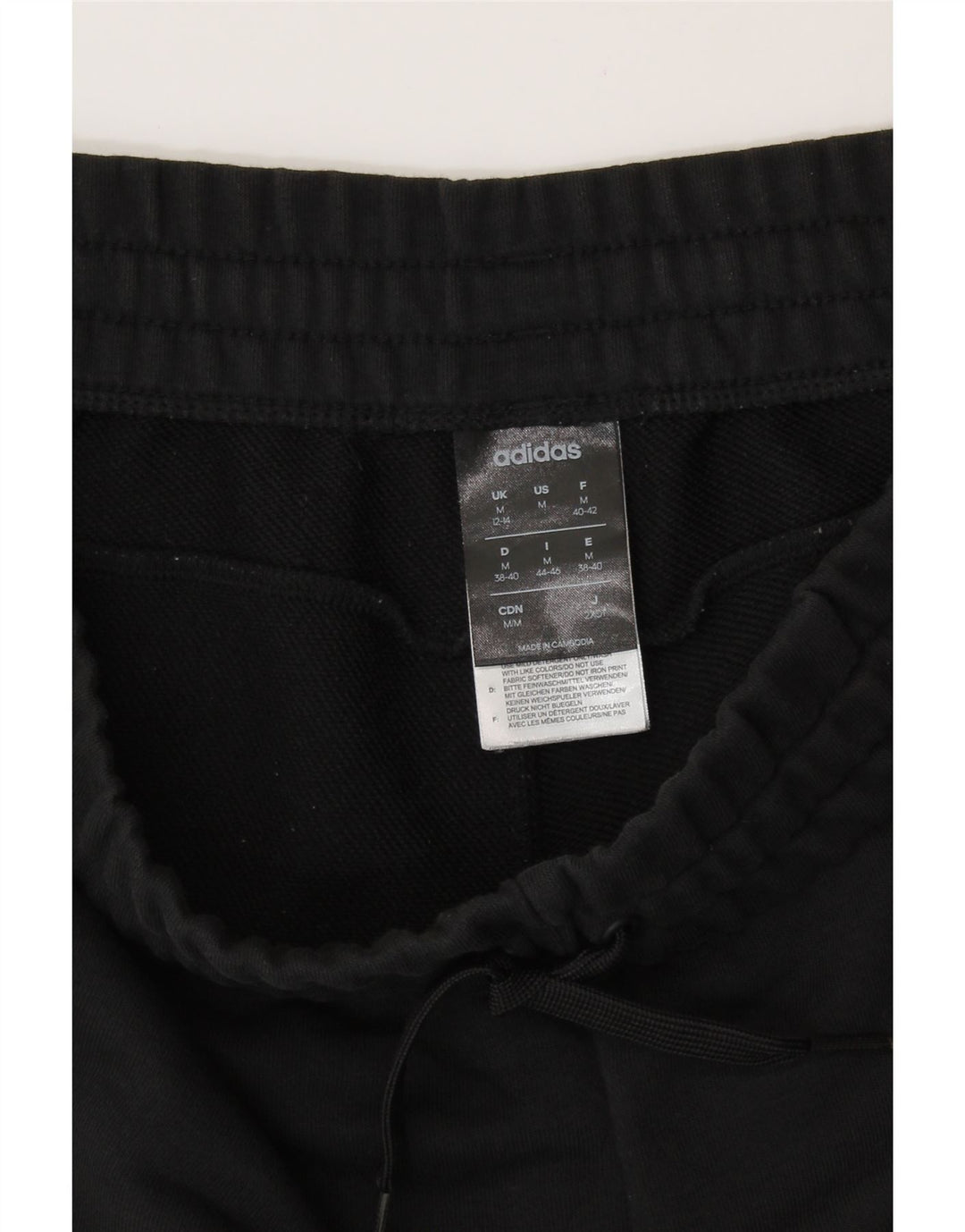 ADIDAS Womens Graphic Sport Shorts UK 12/14 Medium  Black Cotton