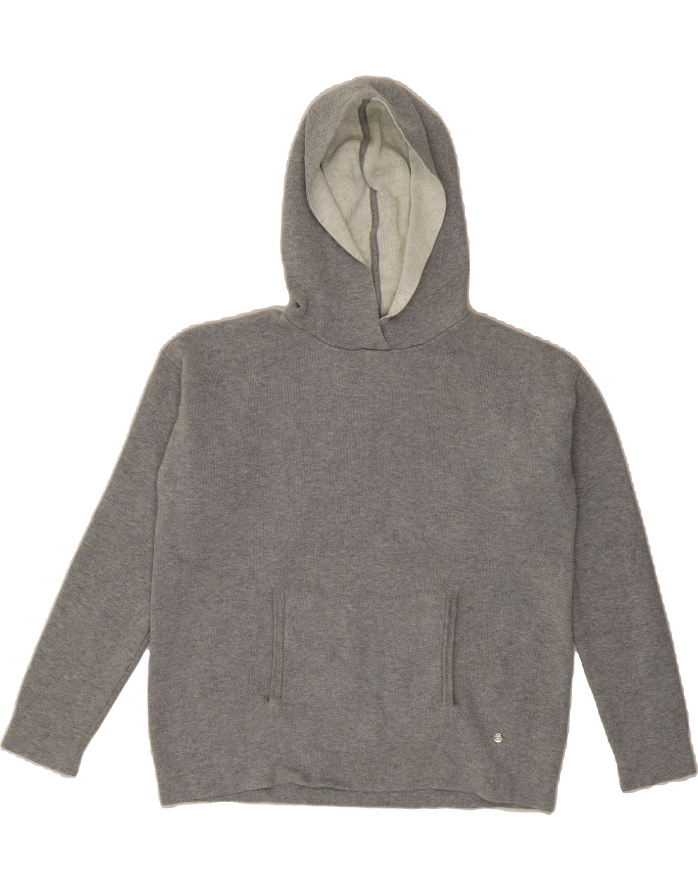 MASSIMO DUTTI Girls Hooded Jumper 11-12 Years Grey Cotton Vintage Massimo Dutti and Second-Hand Massimo Dutti from Messina Hembry 