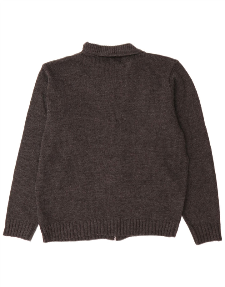 Marks & Spencer Mens Regular Fit Cardigan Sweater Large Grey Acrylic