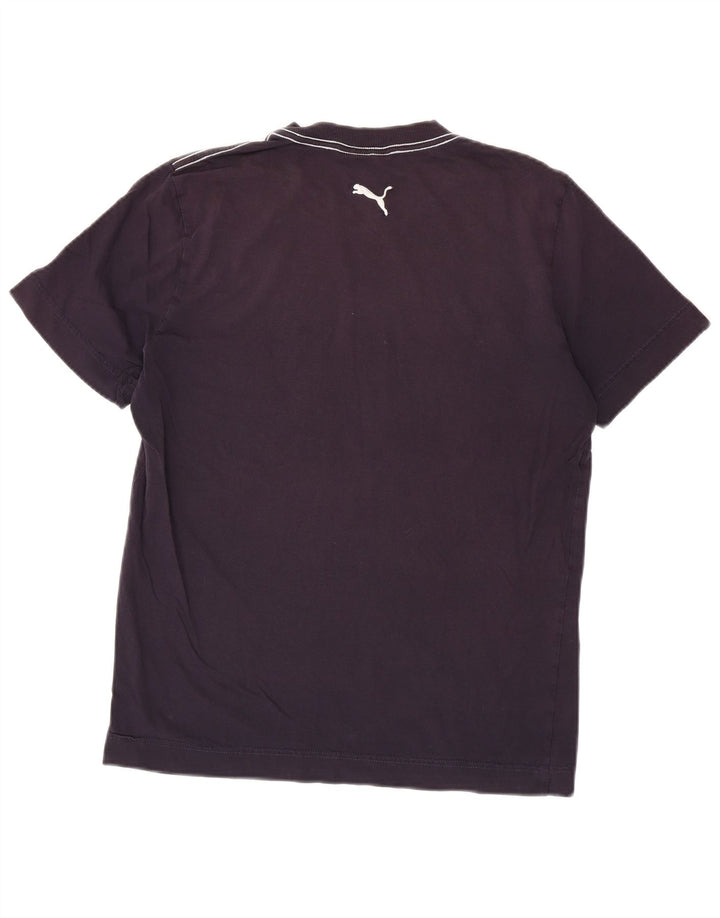 Puma Mens Graphic T-Shirt Top Medium Navy Blue Cotton