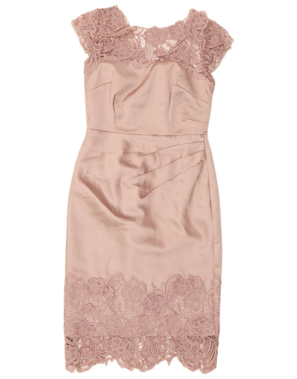 Coast Womens Sheath Dress UK 8 Small Pink Polyester