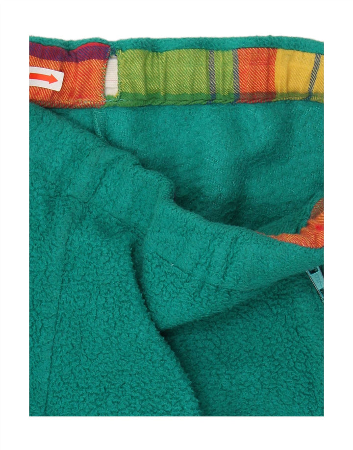 THINK PINK Womens Fleece Full Tracksuit IT 42 Medium  Green Colourblock