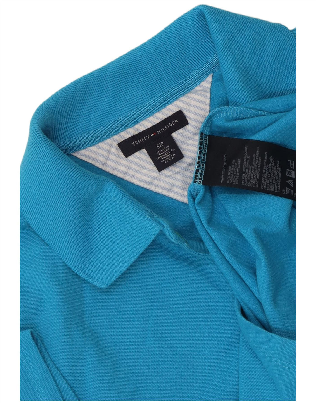 TOMMY HILFIGER Womens Polo Shirt UK 10 Small Blue Cotton