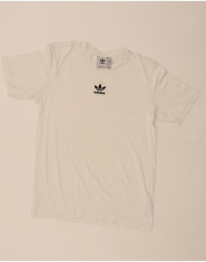 ADIDAS Mens T-Shirt Top Small White Cotton Vintage Adidas and Second-Hand Adidas from Messina Hembry 