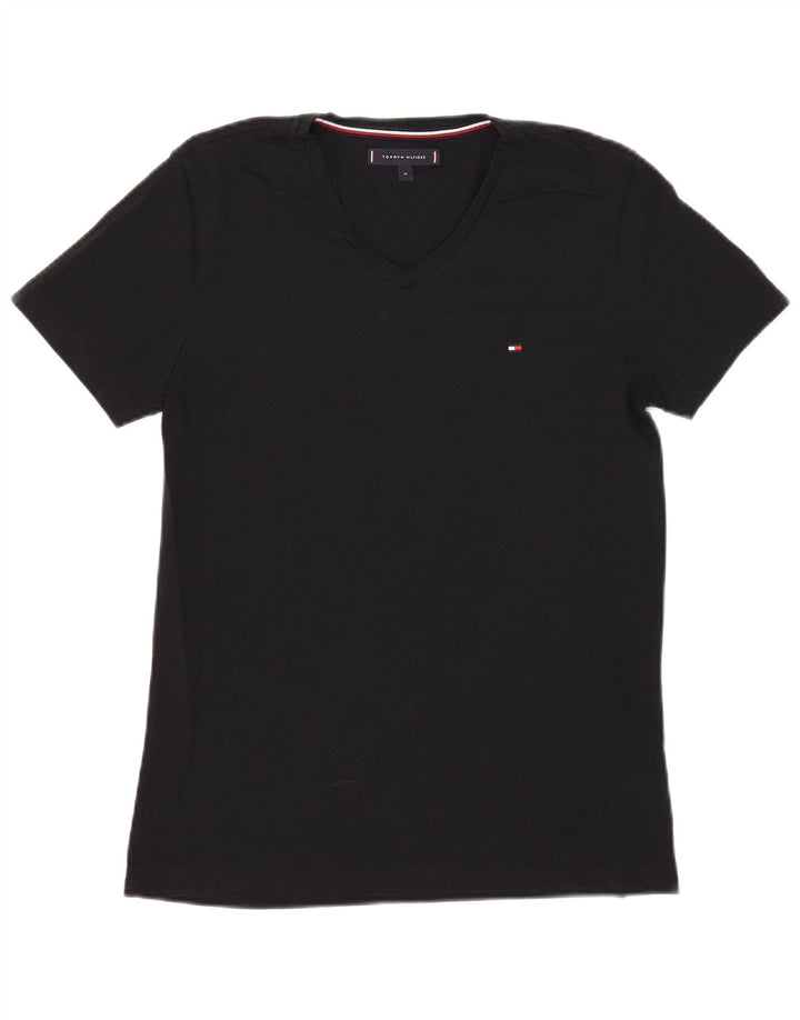 Tommy Hilfiger Mens T-Shirt Top Medium Black Cotton