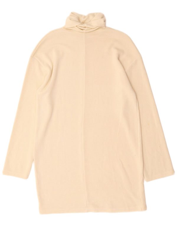 Zara Womens Oversized Long Sleeve Jumper Dress UK 10 Small Off White