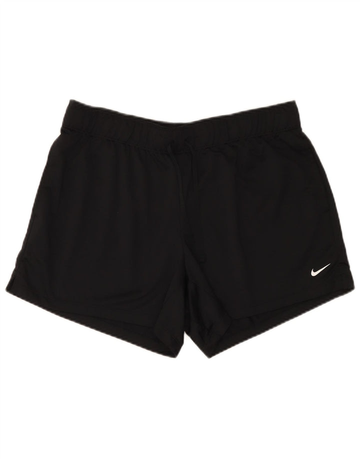 Nike Womens Dri Fit Sport Shorts UK 14 Large Black Polyester