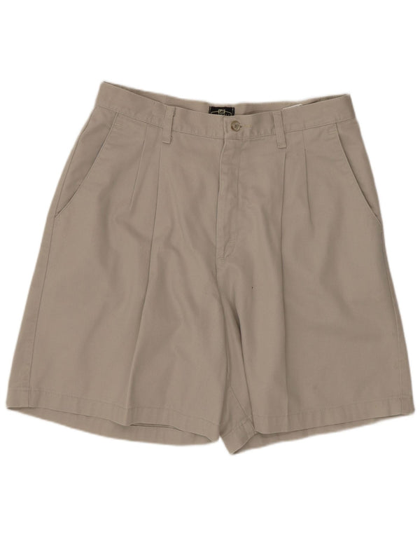 Lee Womens High Waist Pegged Casual Shorts US 14 XL W28 Beige Cotton