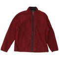 Izod Mens Fleece Jacket Medium Burgundy Polyester