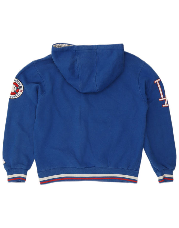 COOPERS TOWN Womens Los Angeles Dodgers Graphic Hoodie Jumper UK 6 XS Blue