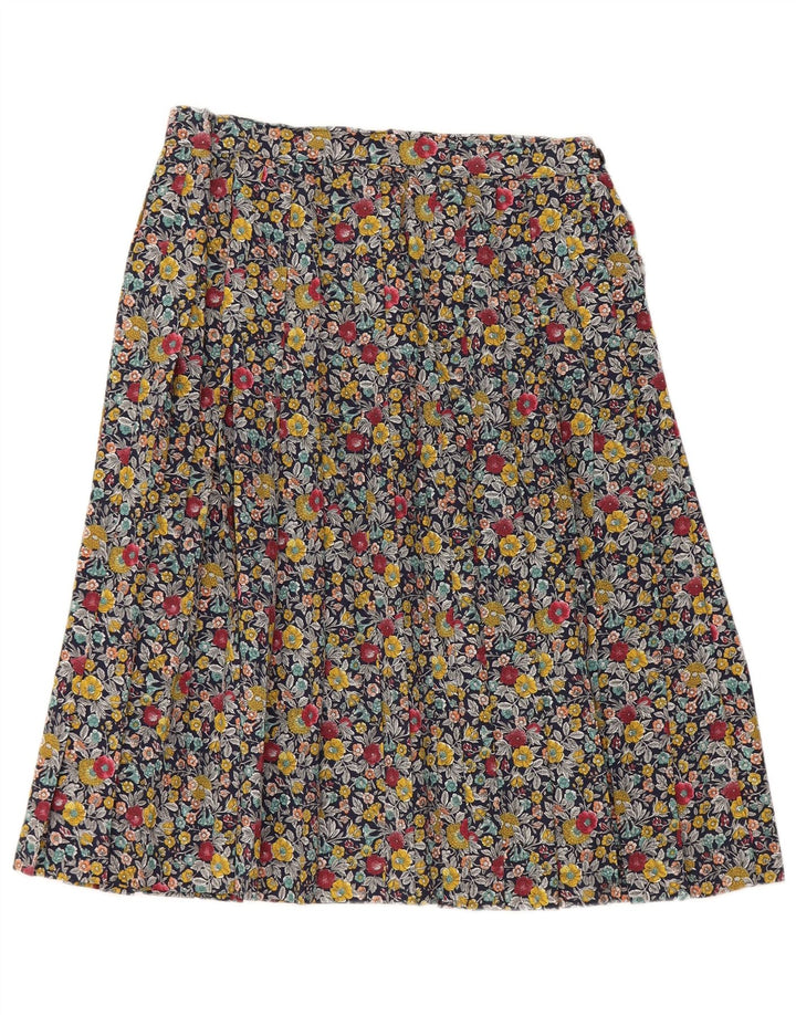 VINTAGE Womens A-Line Skirt W28 Medium Multicoloured Floral