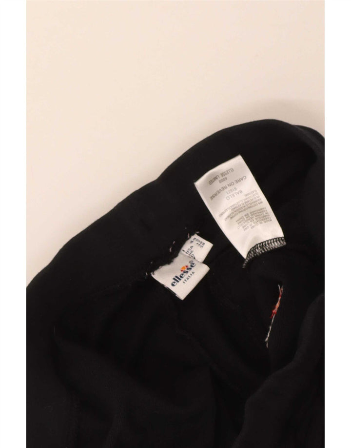 Ellesse Womens Tracksuit Trousers UK 12 Medium Black Colourblock Cotton