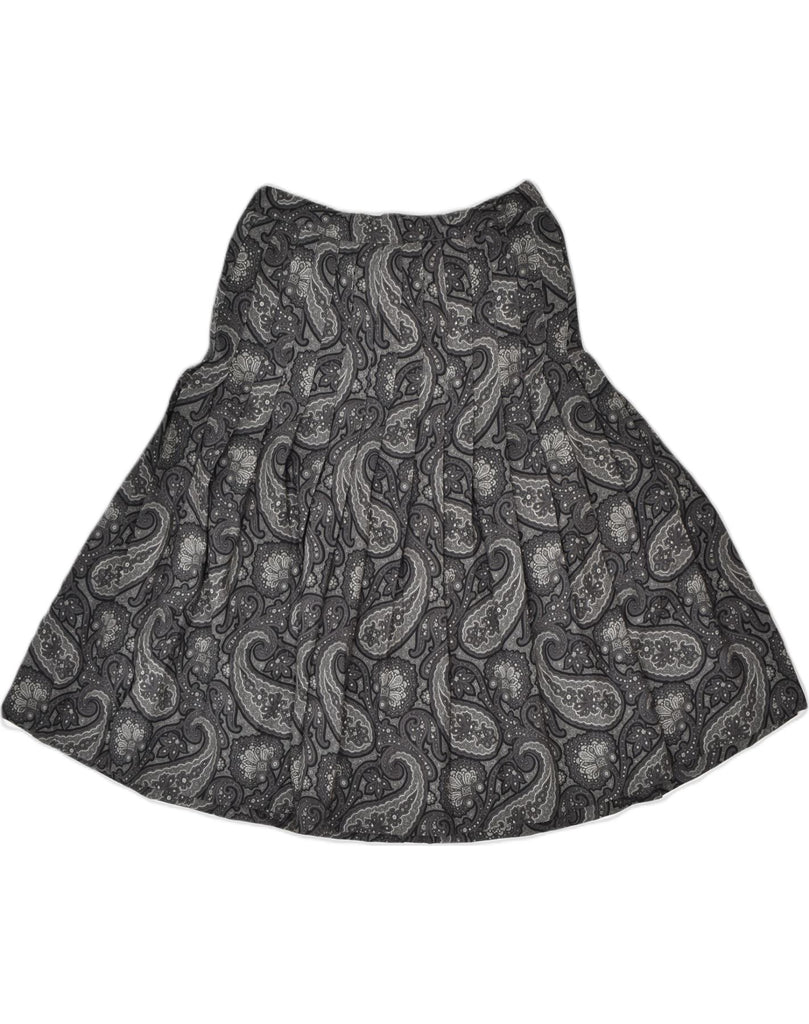 VINTAGE Womens Knife Pleated Skirt W28 Medium Grey Paisley | Vintage | Thrift | Second-Hand | Used Clothing | Messina Hembry 