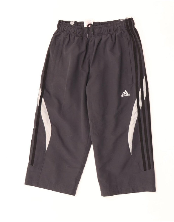 Adidas Boys Capri Sport Shorts 13-14 Years Grey Colourblock Sports
